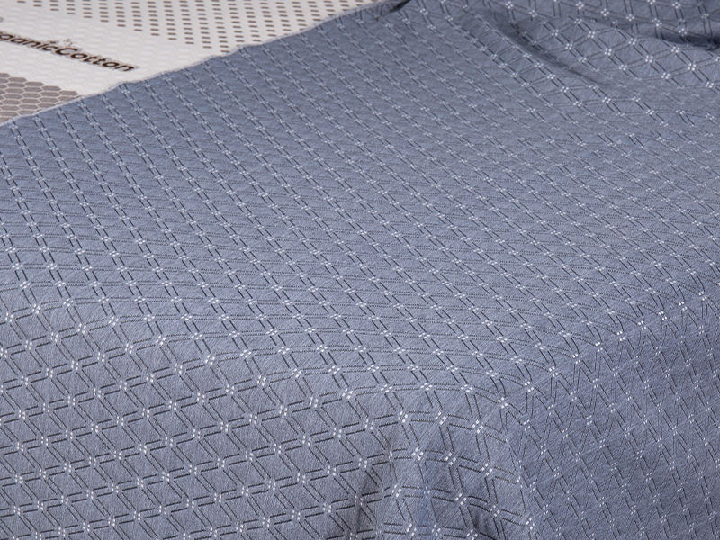 Knitted jacquard polyester mattress fabric